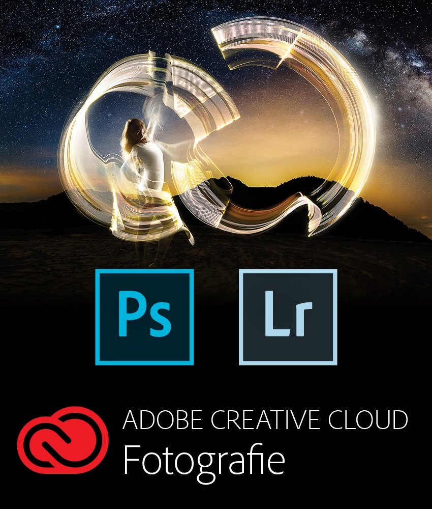 Adobe Creative Cloud Fotografie (Photoshop CC + Lightroom) - 1 Jahreslizenz [Mac & PC Download]
