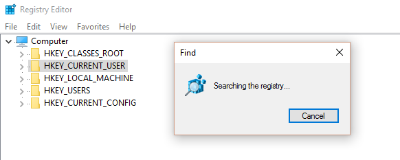 Regedit in Windows 10: die Registry durchsuchen